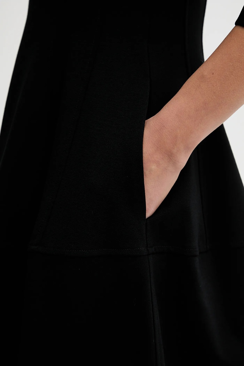 Сукня Liviana Conti колір чорний midi розкльошена L5WI39