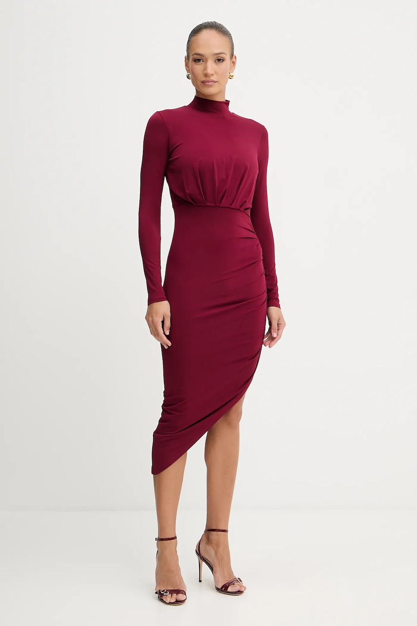 Silvian Heach rochie KIRUNDO culoarea bordo, maxi, mulata, GPA25357VE