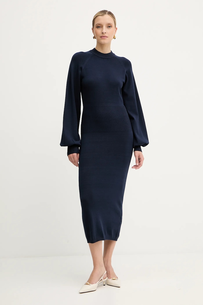 Silvian Heach rochie AMARAT culoarea albastru marin, maxi, drept, GPA25257VE