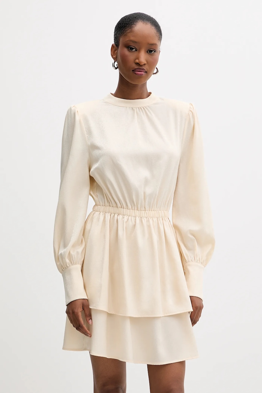 Silvian Heach rochie FAYIUM culoarea bej, mini, evazati, GPA25322VE