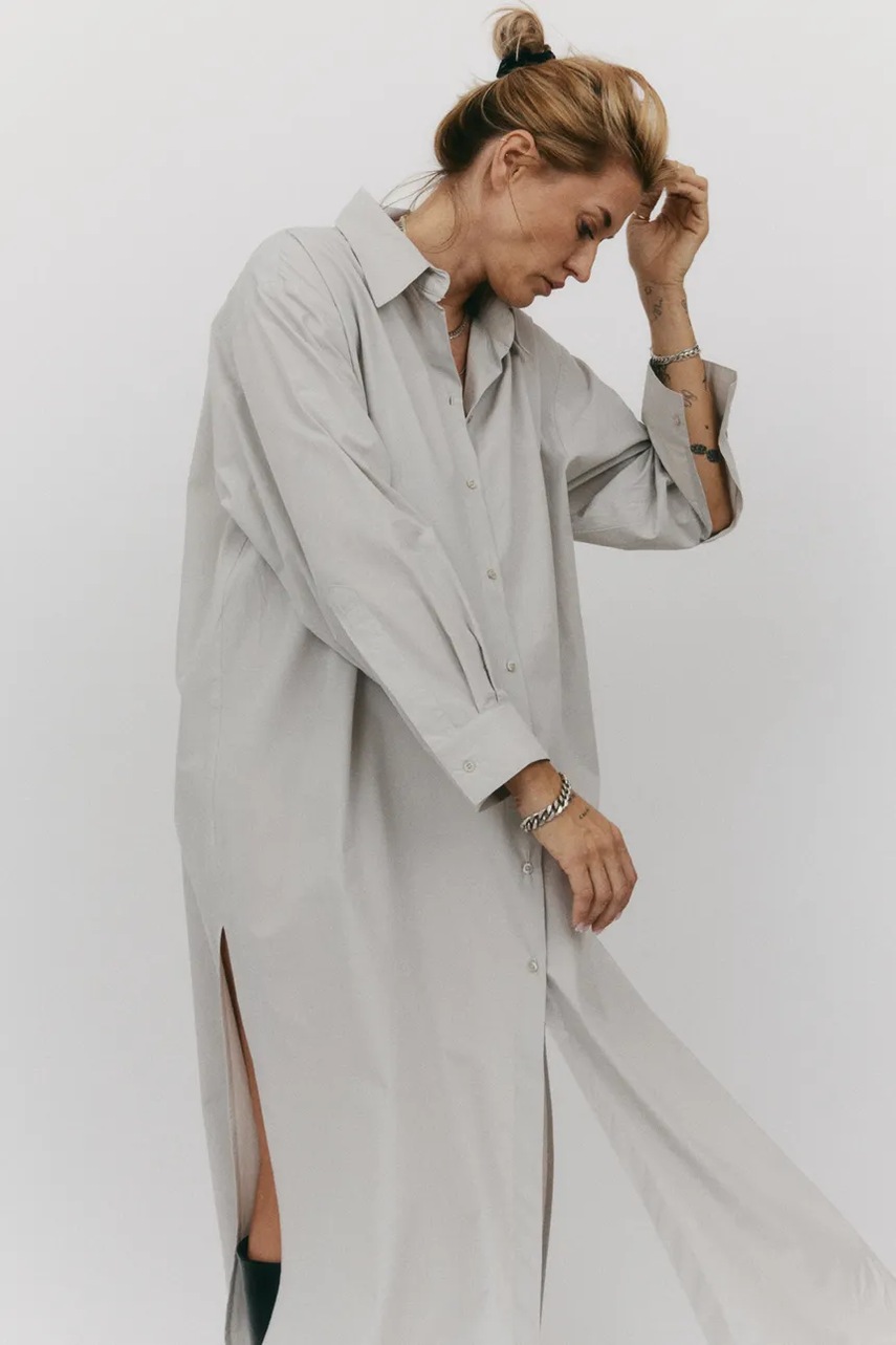 Сукня MUUV. MEIE колір сірий maxi oversize