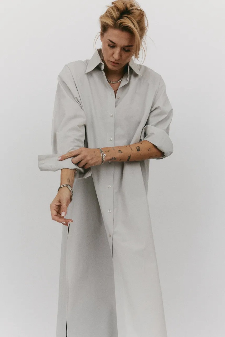 Сукня MUUV. MEIE колір сірий maxi oversize