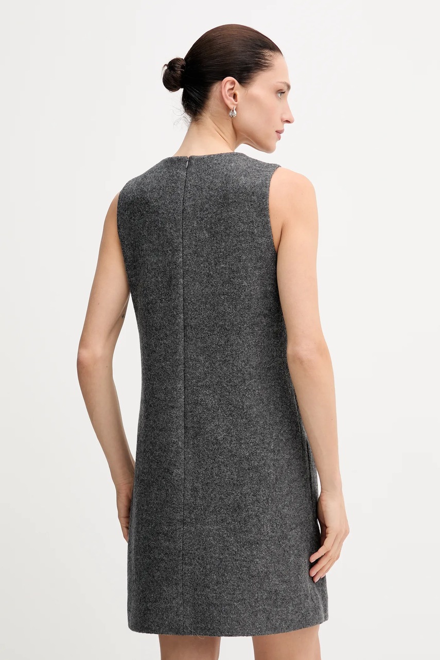 Сукня з додаванням вовни Marc O'Polo колір сірий mini пряма 510607721393