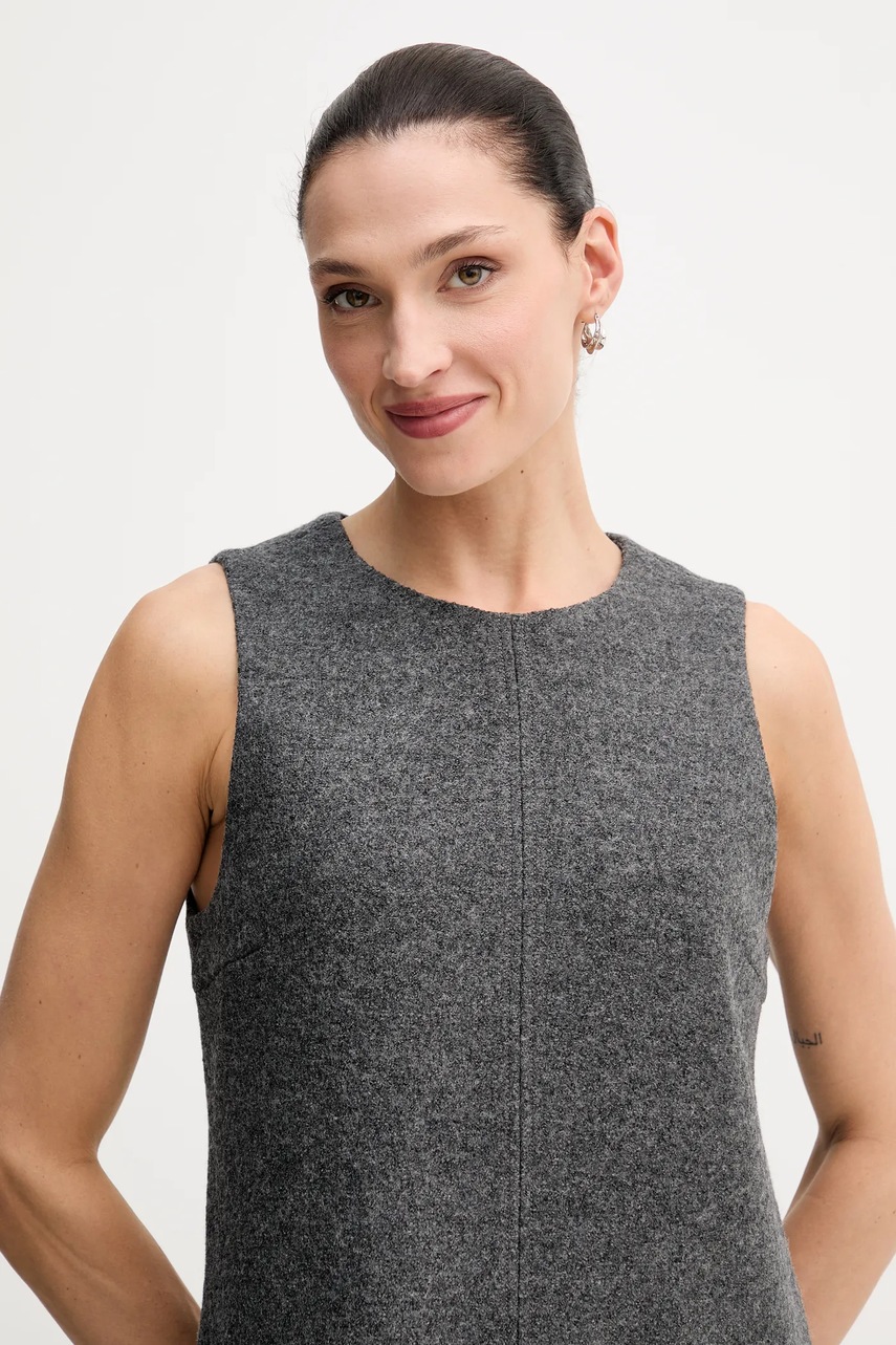 Сукня з додаванням вовни Marc O'Polo колір сірий mini пряма 510607721393