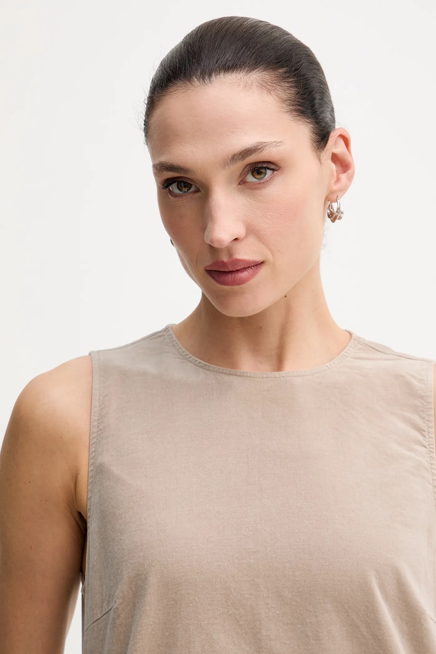 Велюрова сукня Marc O'Polo колір бежевий mini розкльошена 511096821331