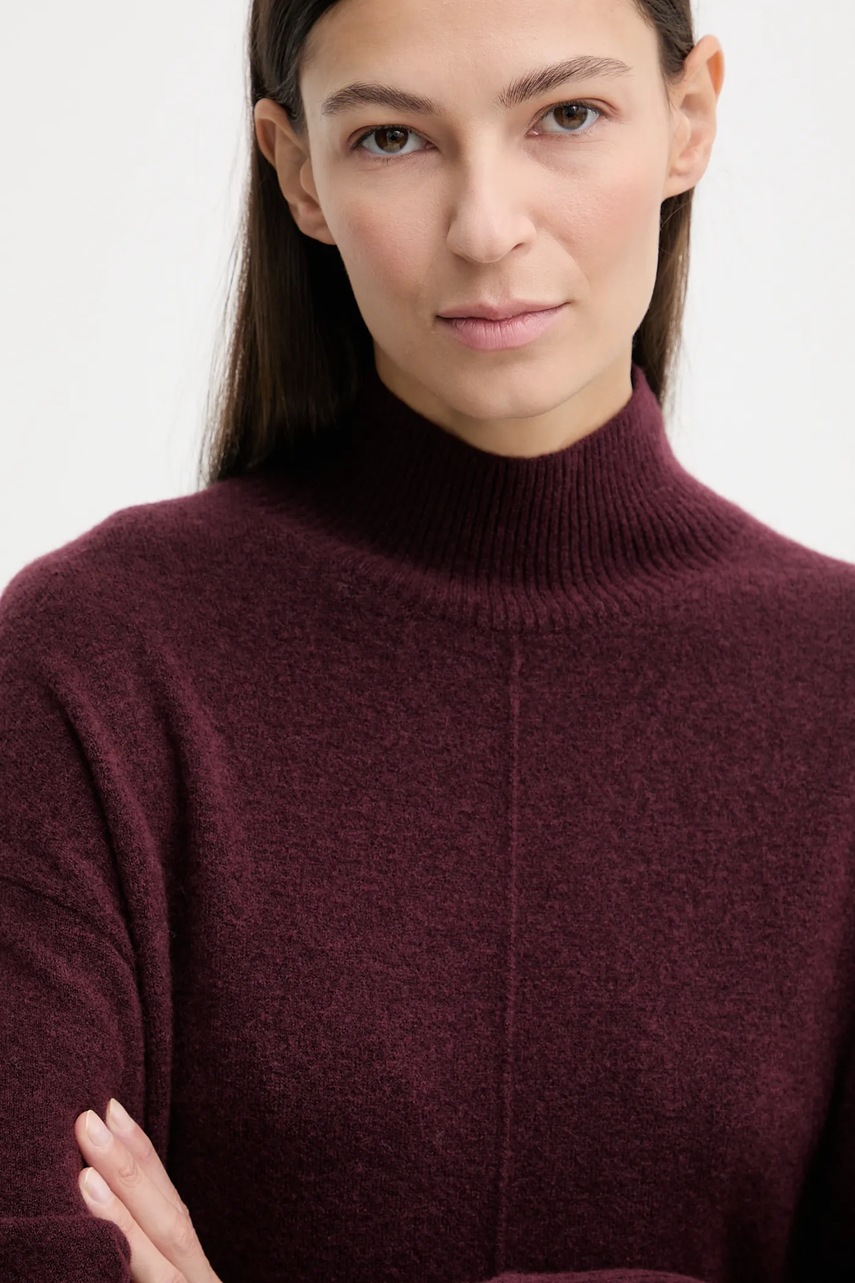 Сукня з додаванням вовни Marc O'Polo колір бордовий mini oversize 5000007471