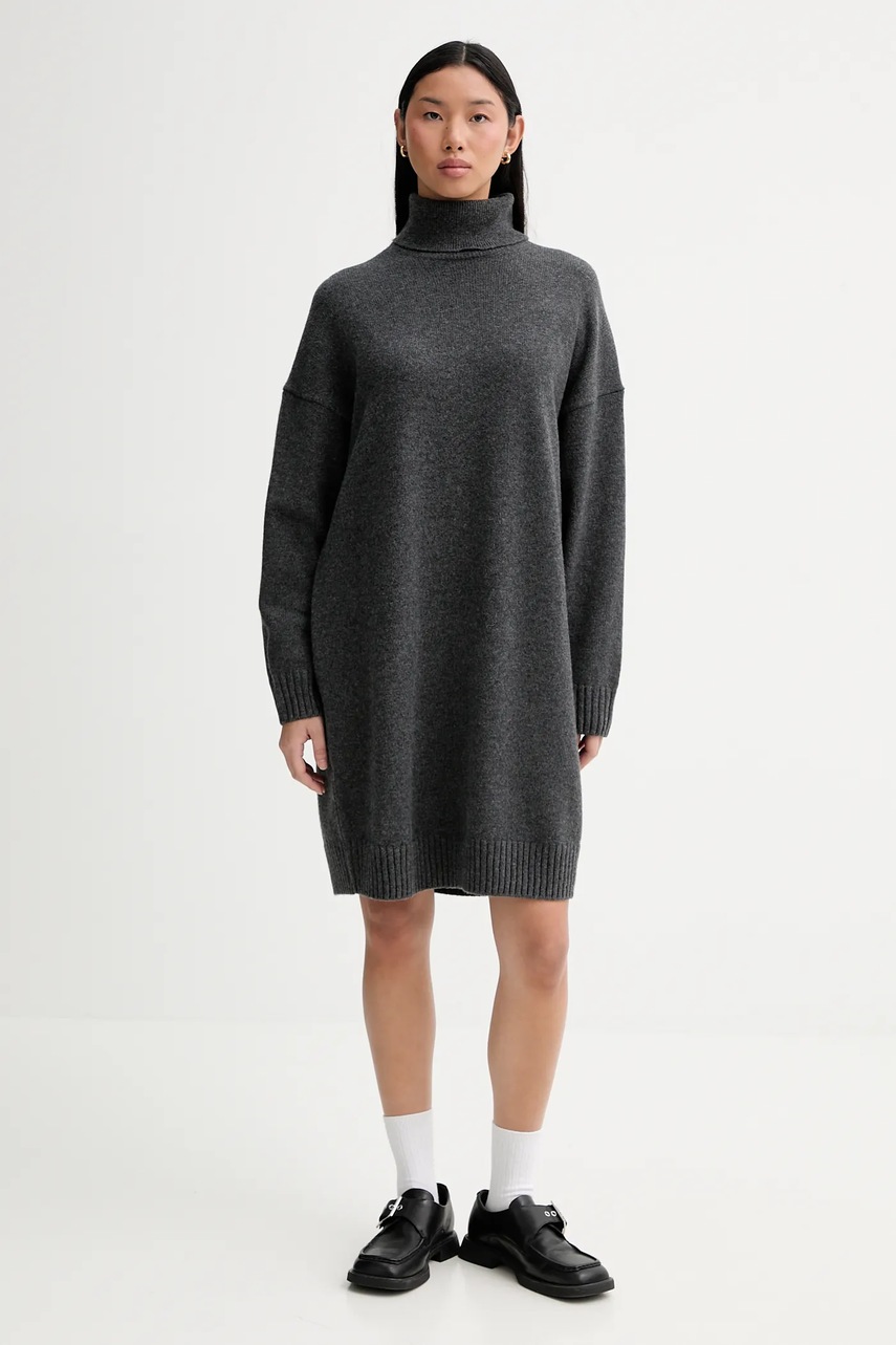 Marc O'Polo rochie cu lână culoarea gri, mini, drept, 5000007956