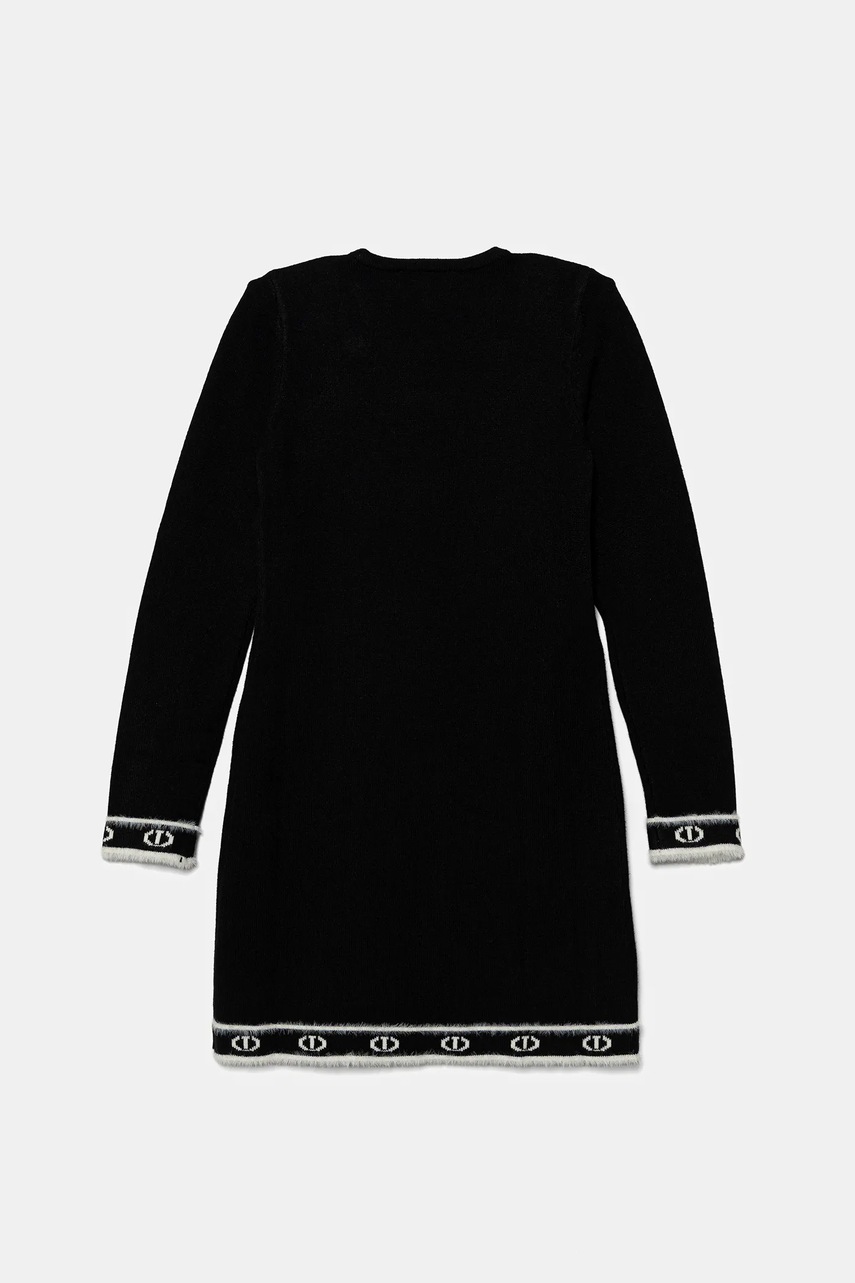 Дитяча сукня Twinset колір чорний mini пряма 252GJ3014