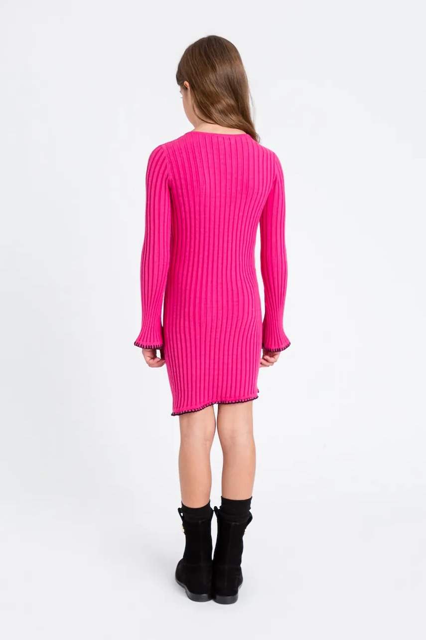 Детское платье Twinset цвет розовый mini облегающее 252GJ3093 Детское платье Twinset цвет розовый mini облегающее 252GJ3093