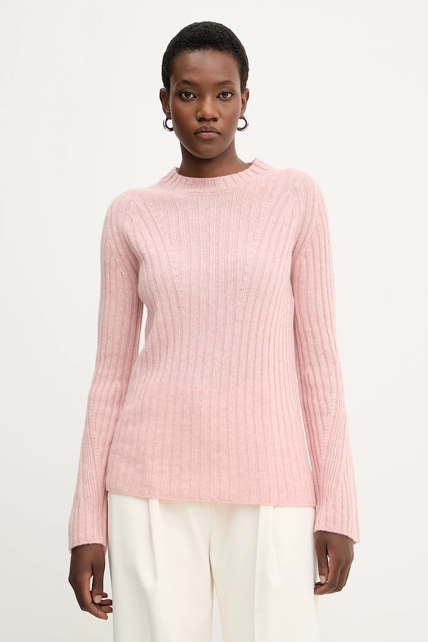Liviana Conti pulover de lână culoarea roz, F5WC88