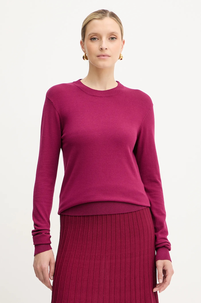 Silvian Heach pulover LETALO culoarea bordo, light, GPA25038MA