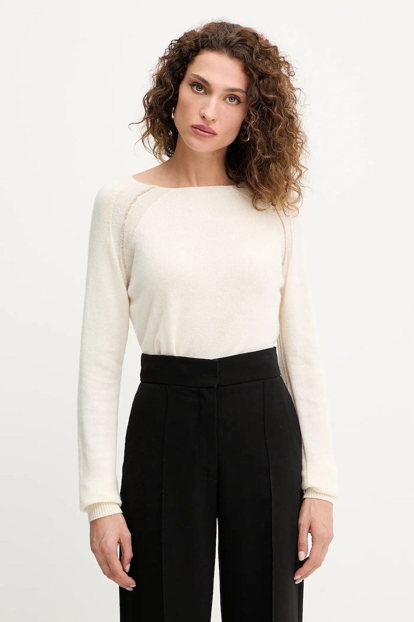 Silvian Heach pulover KARIM culoarea bej, light, GPA25241MA