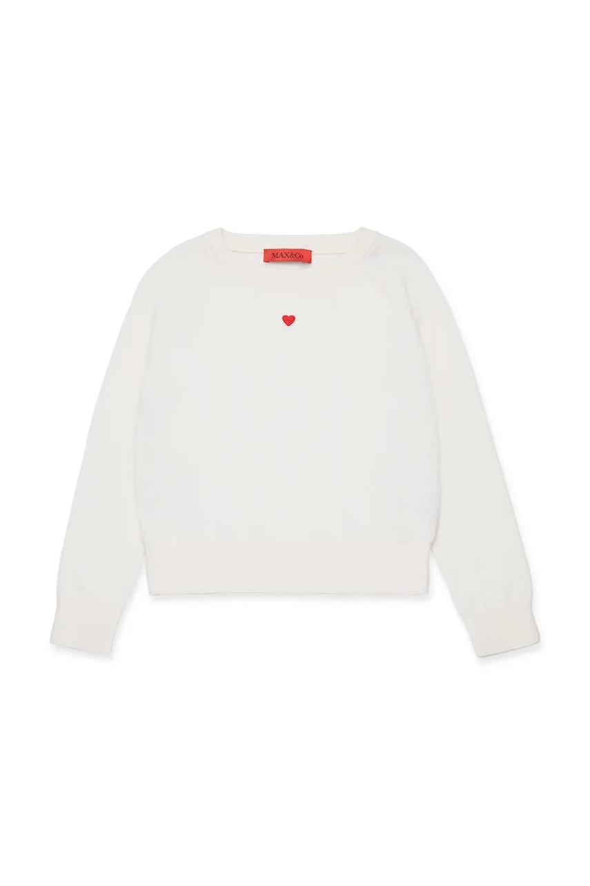 MAX&Co. pulover de lână pentru copii MAXK1F KNITWEAR culoarea alb, light, MX0003