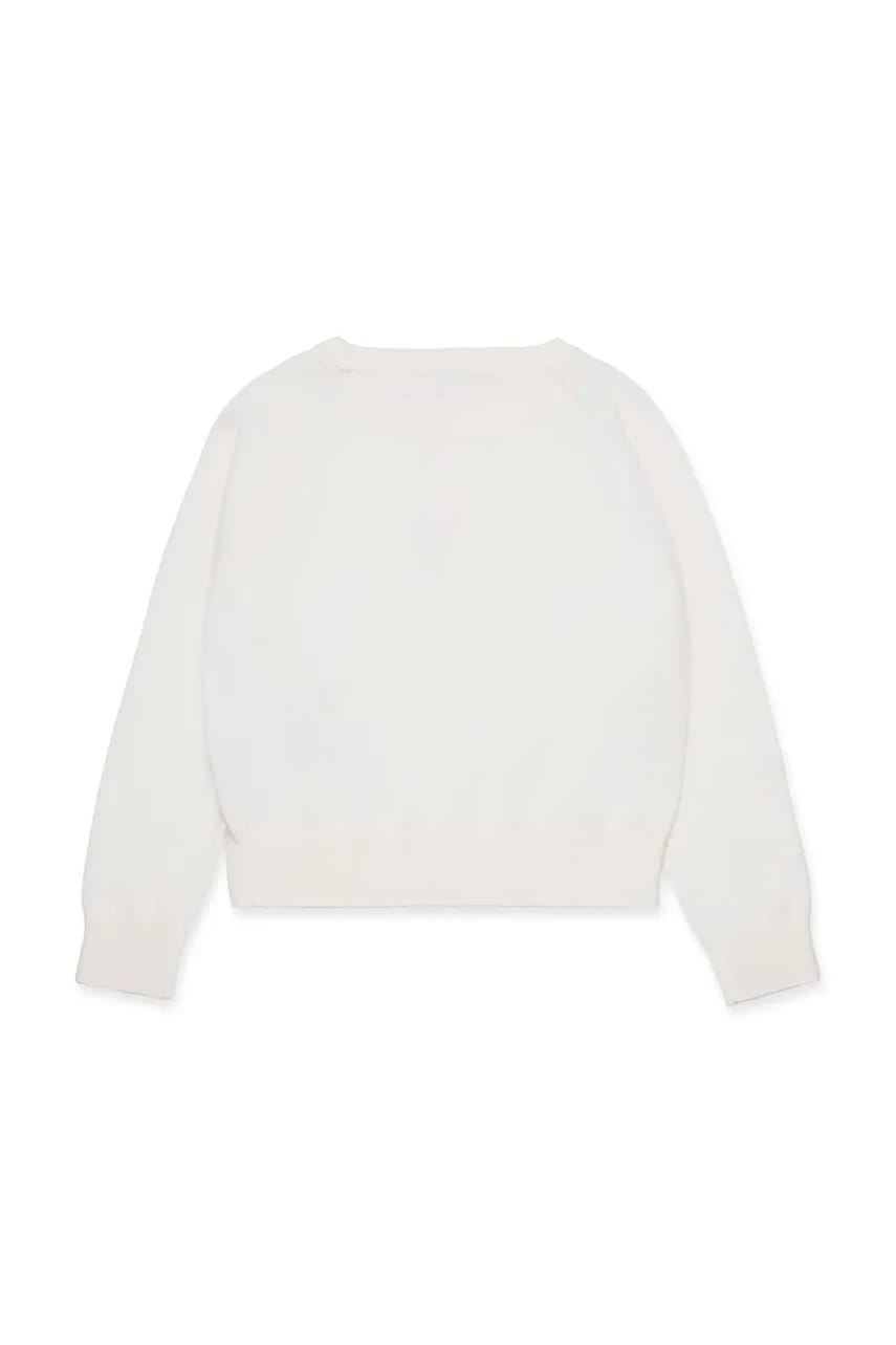 Детский шерстяной свитер MAX&Co. MAXK1F KNITWEAR цвет белый лёгкий MX0003 Детский шерстяной свитер MAX&Co. MAXK1F KNITWEAR цвет белый лёгкий MX0003