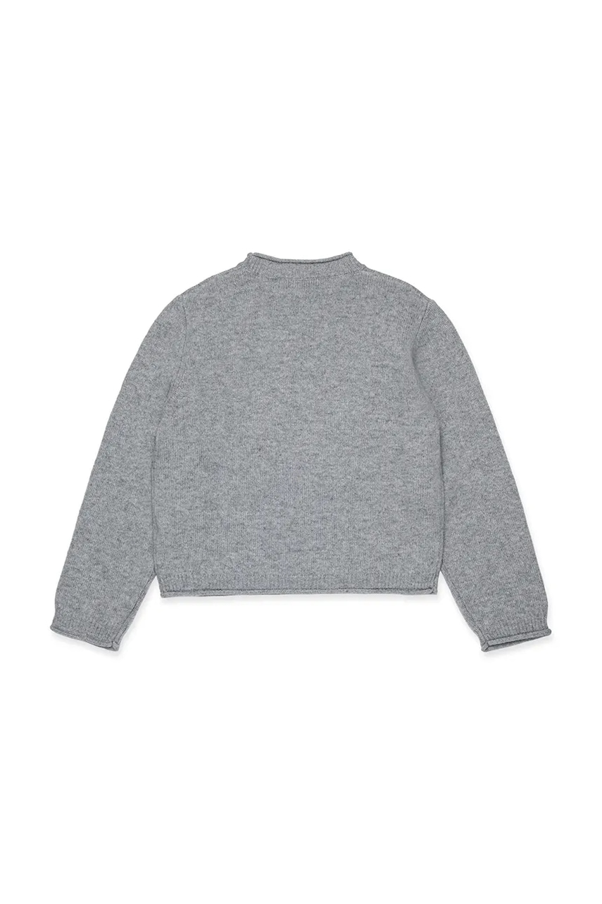 Детский свитер с добавлением шерсти MAX&Co. MAXK21F KNITWEAR цвет серый MX0233 Детский свитер с добавлением шерсти MAX&Co. MAXK21F KNITWEAR цвет серый MX0233