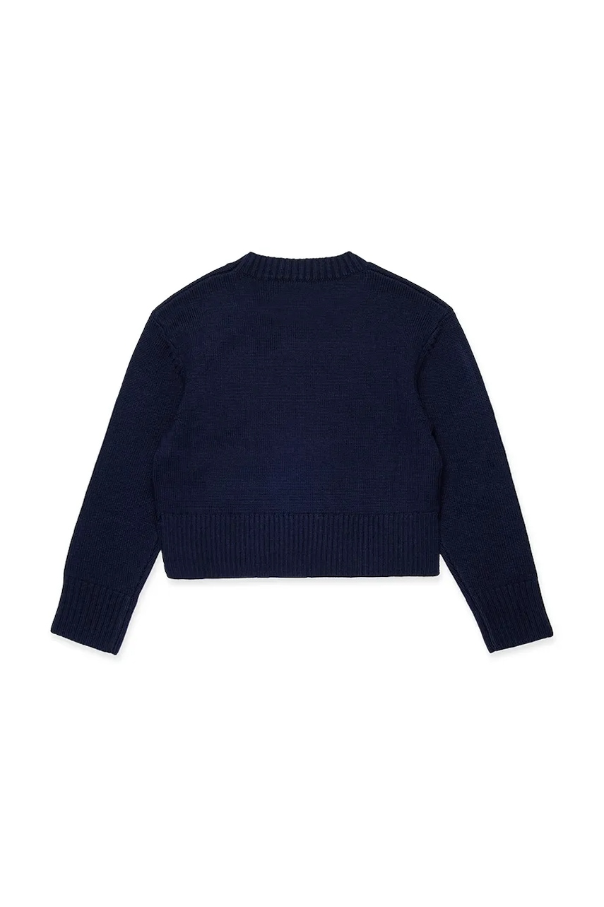 Детский свитер с шерстью MAX&Co. MAXK18F KNITWEAR цвет синий MX0251 Детский свитер с шерстью MAX&Co. MAXK18F KNITWEAR цвет синий MX0251