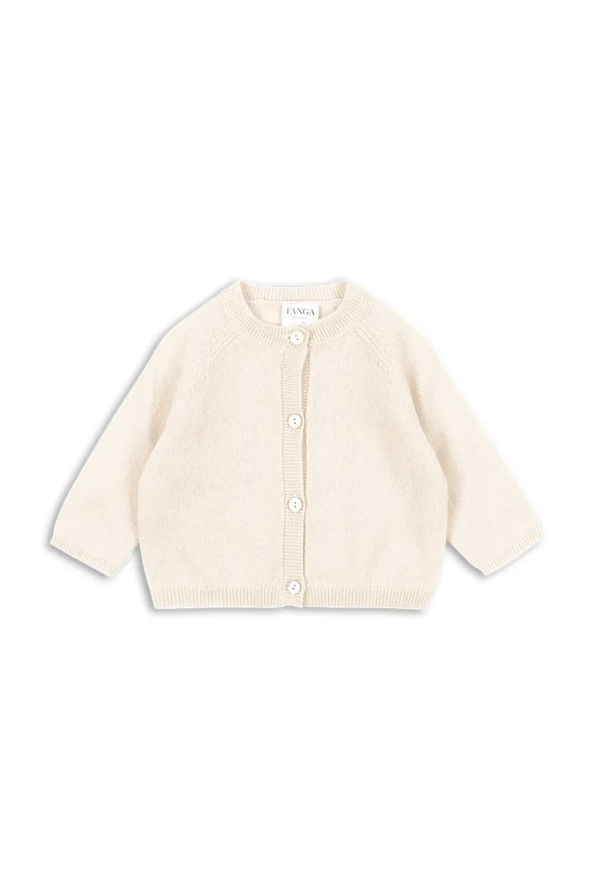 Levně Kojenecký vlněný kardigan Fanga Fontana SAVORA CARDIGAN béžová barva, FA100047