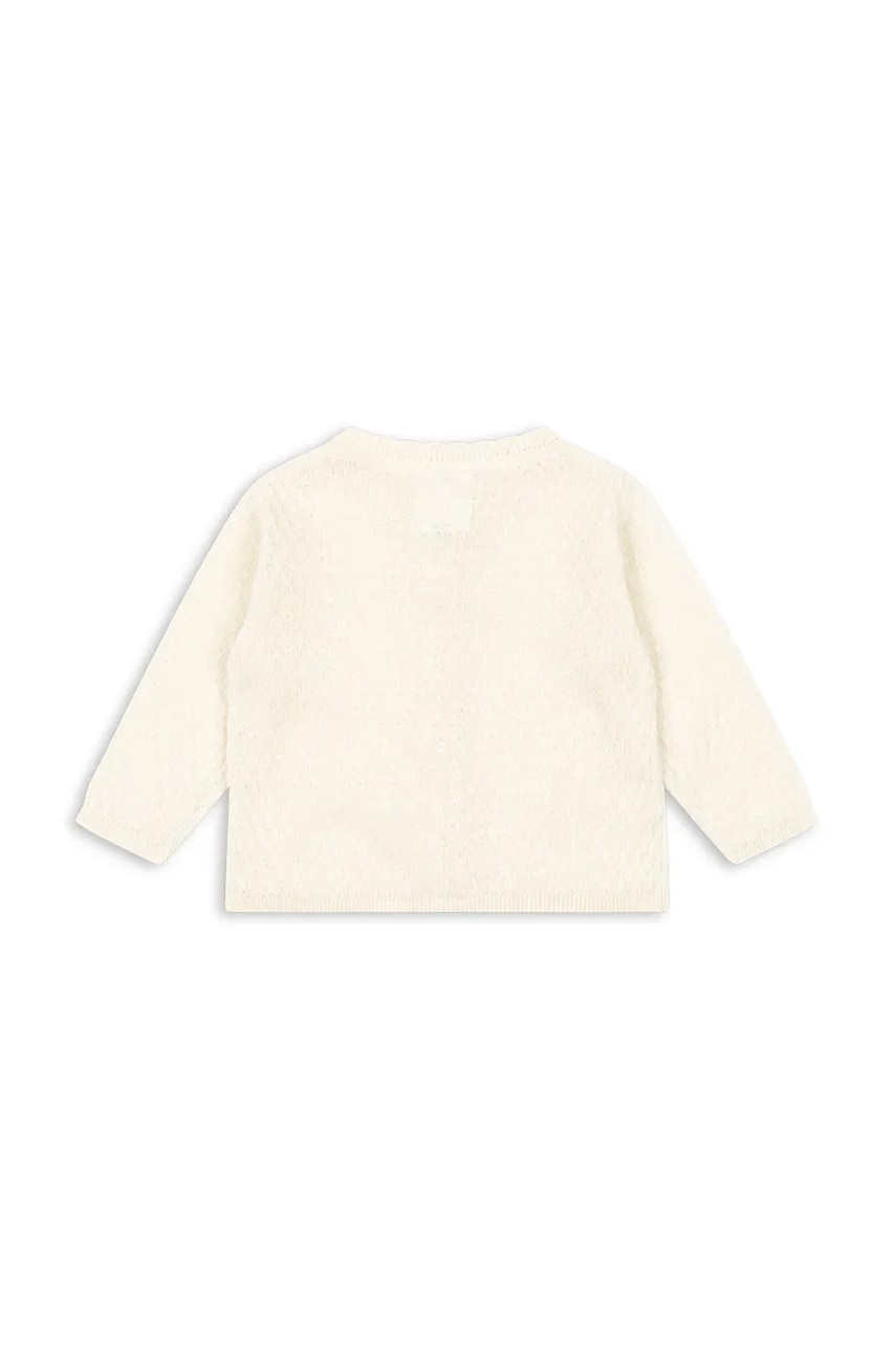 Кардиган для младенцев Fanga Fontana VENTI POINTELLE CARDIGAN GOTS цвет бежевый лёгкий FA100057 Кардиган для младенцев Fanga Fontana VENTI POINTELLE CARDIGAN GOTS цвет бежевый лёгкий FA100057