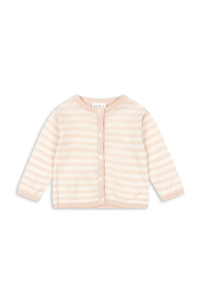 Levně Kojenecký kardigan Fanga Fontana VENTI KNIT CARDIGAN GOTS béžová barva, FA100058