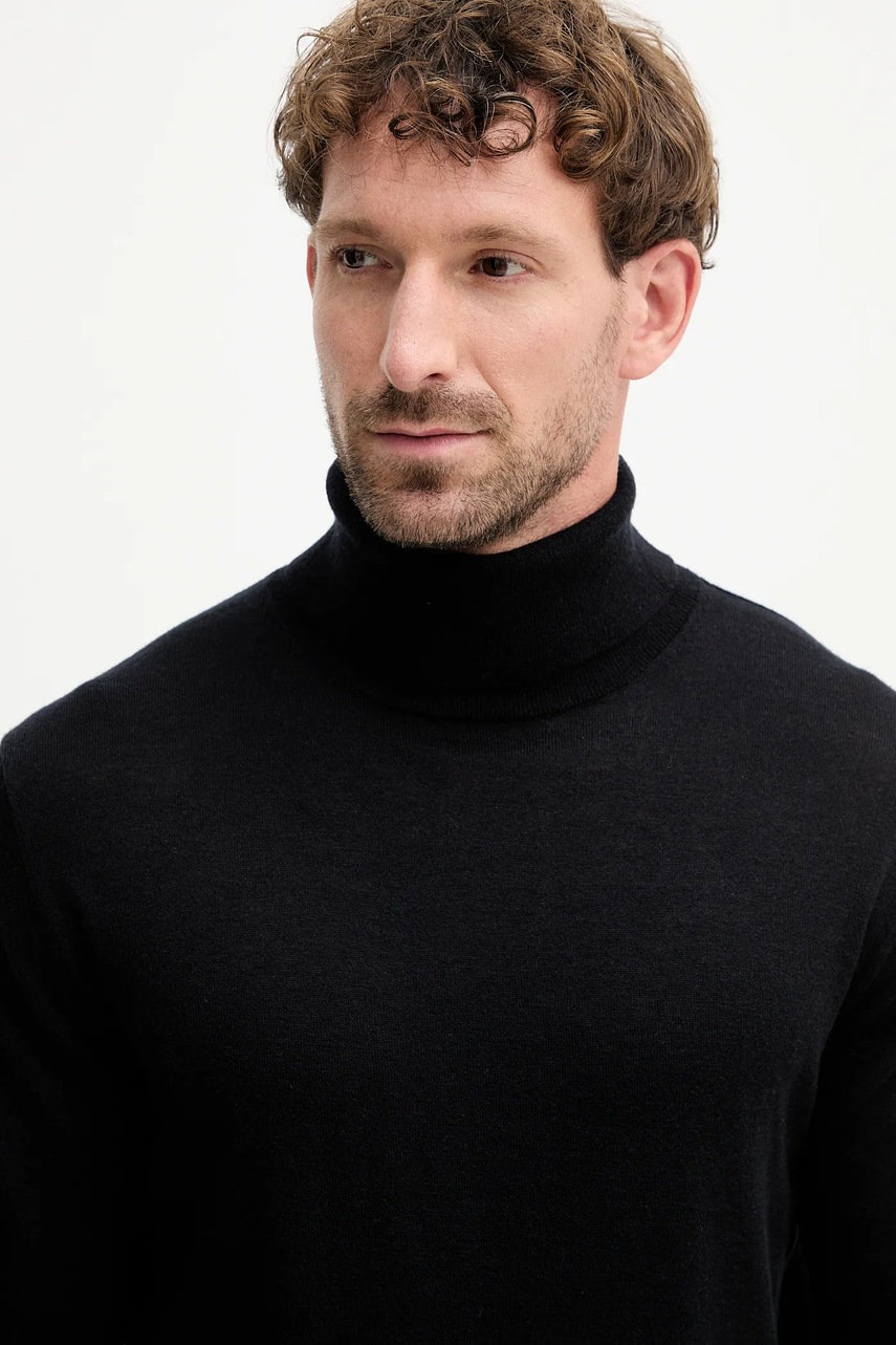 Πουλόβερ με προσθήκη μαλλιού Mos Mosh ADAM χρώμα: μαύρο, 503343 φωτογραφία