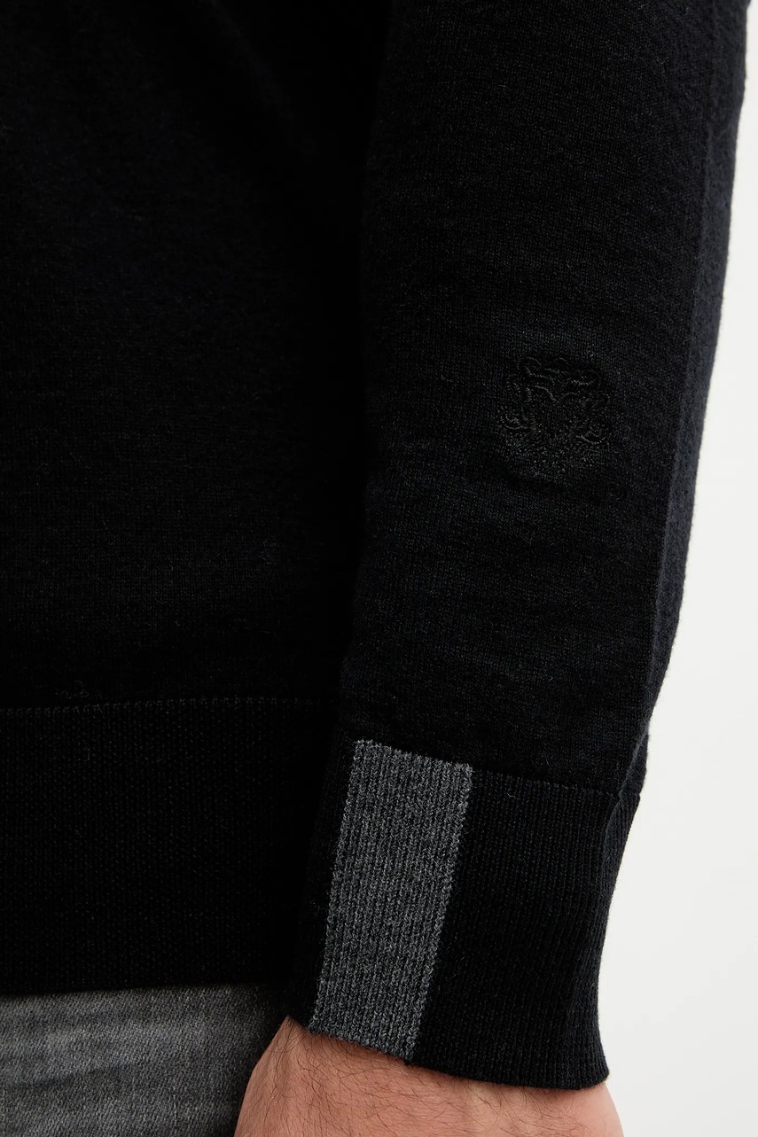 Πουλόβερ με προσθήκη μαλλιού Mos Mosh ADAM χρώμα: μαύρο, 503343 φωτογραφία