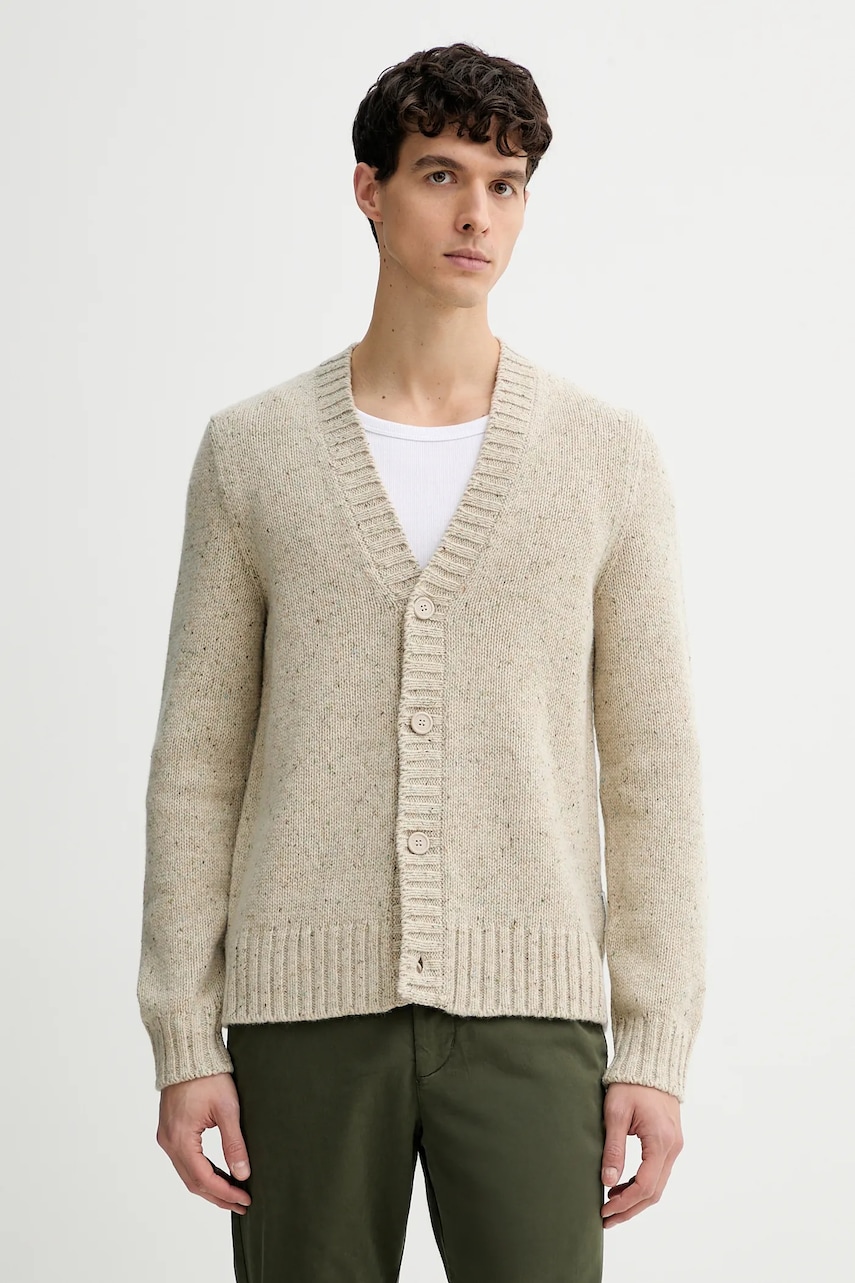 Marc O'Polo cardigan din amestec de lână culoarea bej, 5000007627