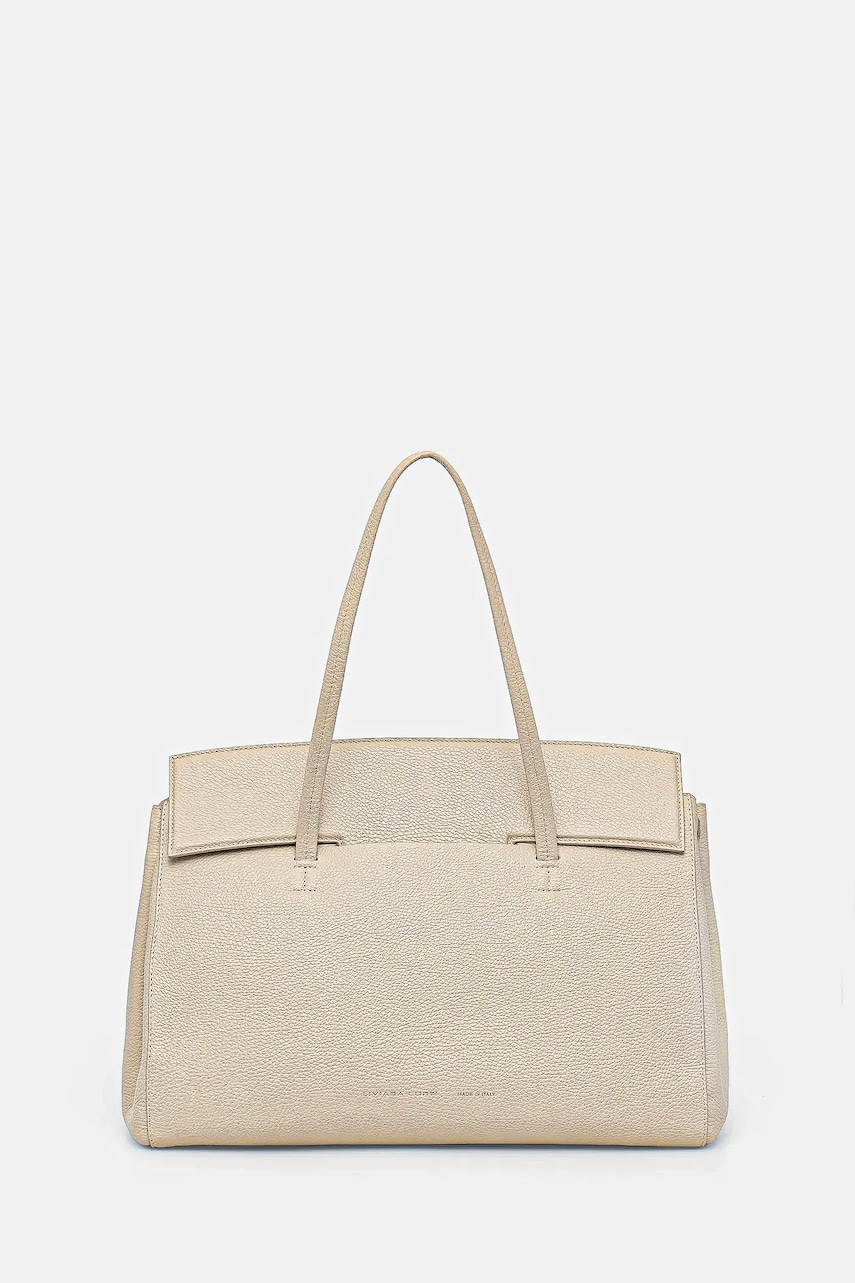 Liviana Conti poșetă de piele culoarea bej, A5WA52