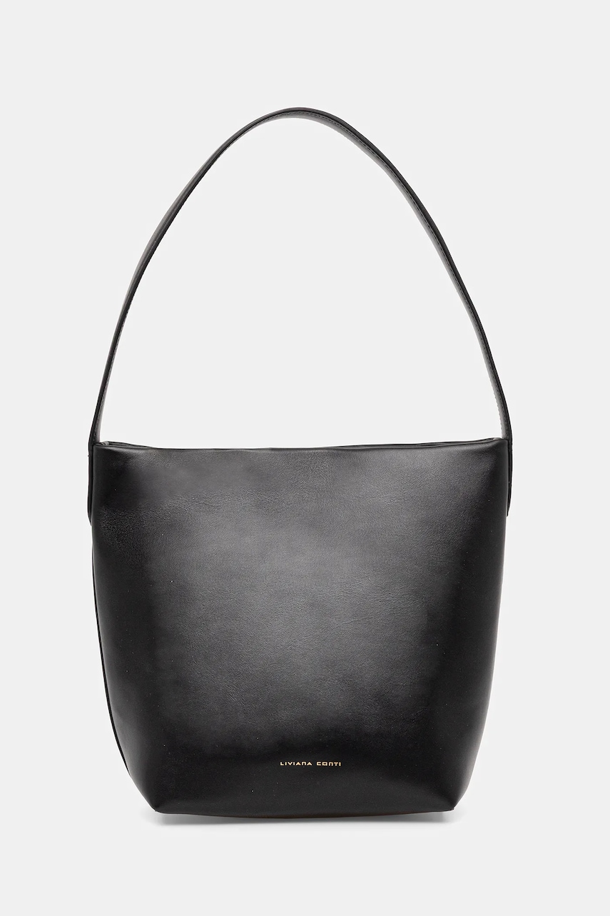 Liviana Conti poșetă de piele culoarea negru, A5WA62