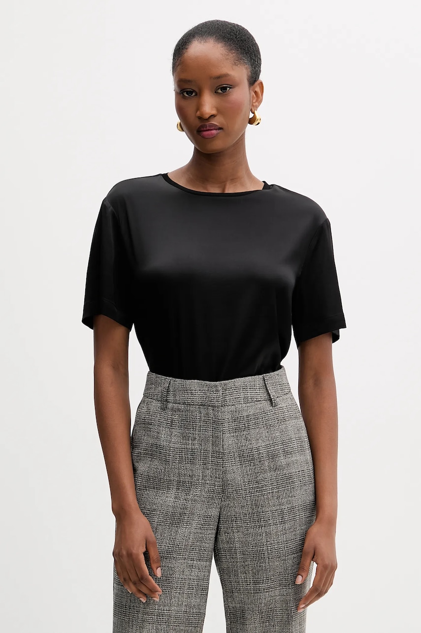 Silvian Heach tricou OREILLE culoarea negru, GPA25530BL
