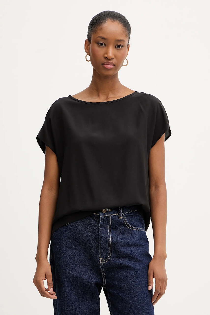 Silvian Heach tricou BOLAWE culoarea negru, GPA25528BL