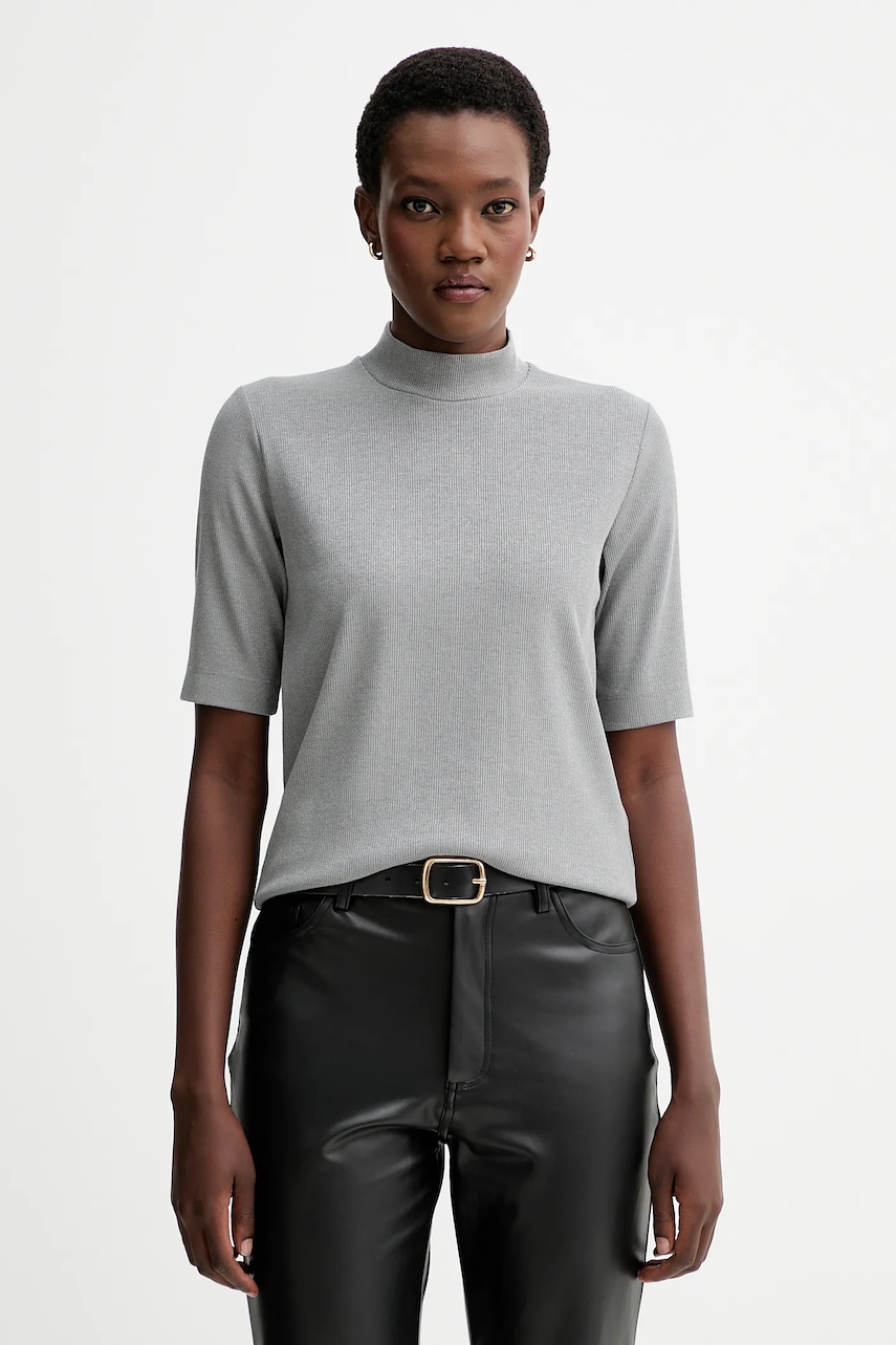 Marc O\'Polo tricou culoarea gri, cu turtleneck, 510217451255