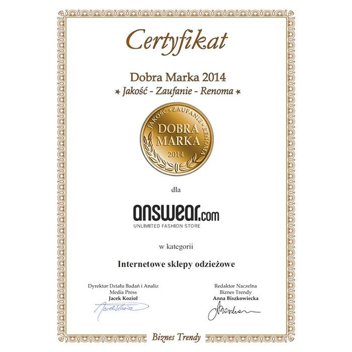 Dobra Marka 2014- Jakość, Zaufanie, Renoma information image